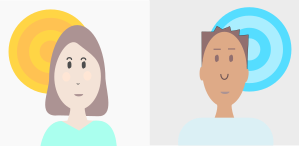 projeto de web design com foto no público masculino ou feminino