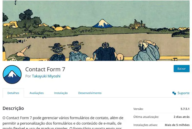 opinião sobre o contact form 7 - formulário de contato grátis para WordPress