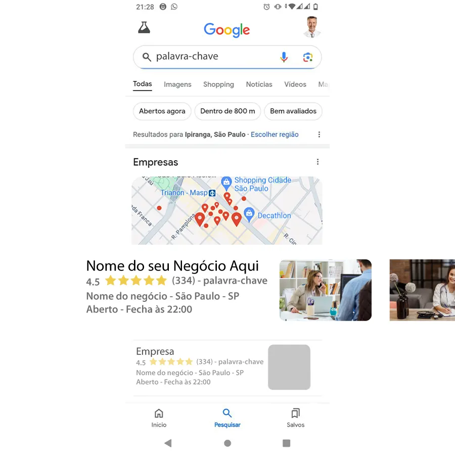 Manutenção Mensal de Perfil de Empresa no Google