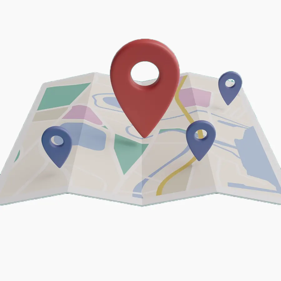 Configuração Inicial ou Otimização de Perfil de Empresa no Google 1 mapa 3d que exemplifica o conceito de perfil da empresa no Google